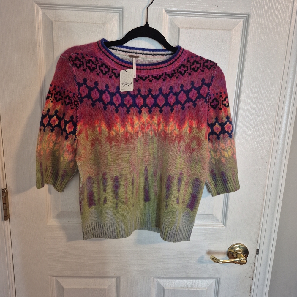 FP Movement by Free People Multicolor Crewneck Sweater in Pink, Green, Purple - Picture 2 of 10